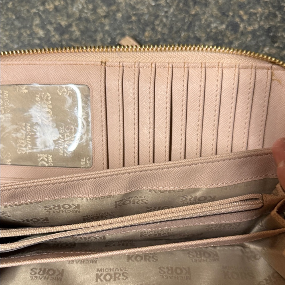 Michael Kors Pebbled Leather Wallet in Taupe - Picture 8 of 14